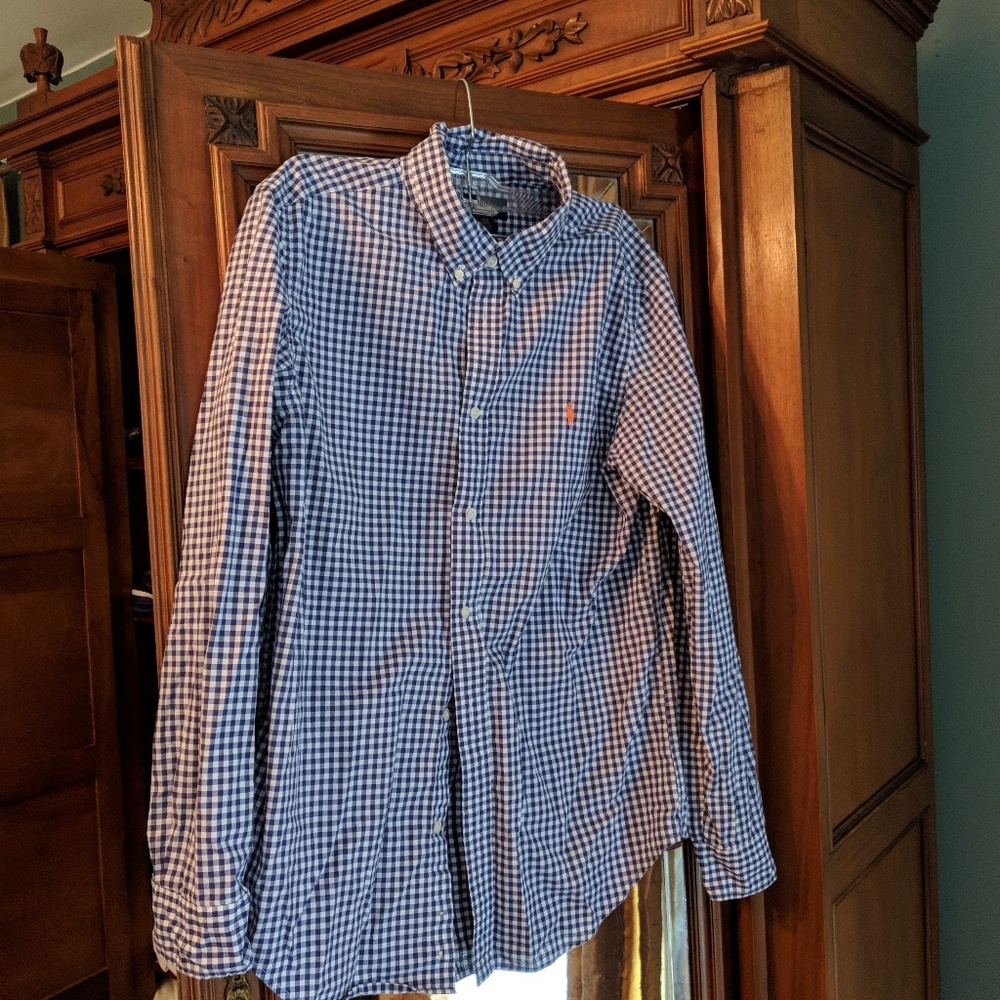 Purple and White Ralph Lauren Oxford Boys 18-20